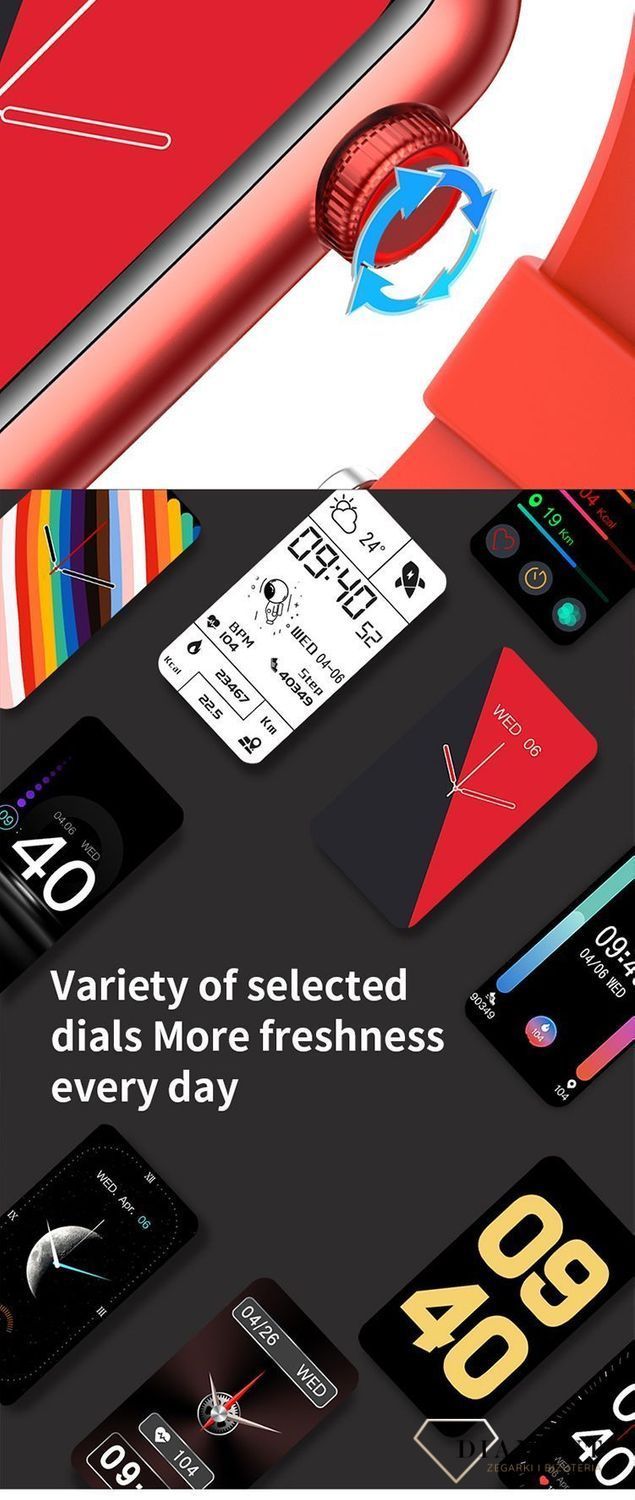 Zegarek Smartwatch damski na pasku Hagen HC12 w zestawie z siatkową bransoletą (1).jpg